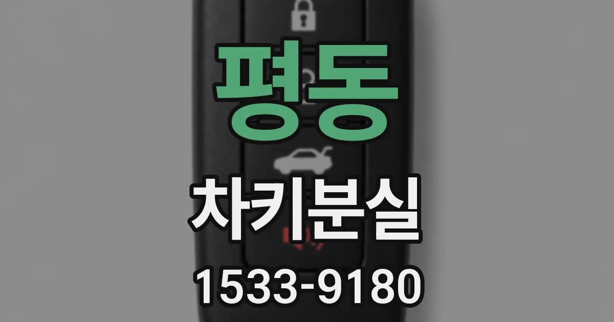 평동 차키분실