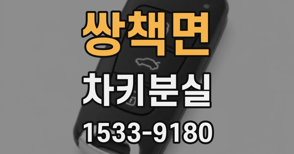 쌍책면 차키분실