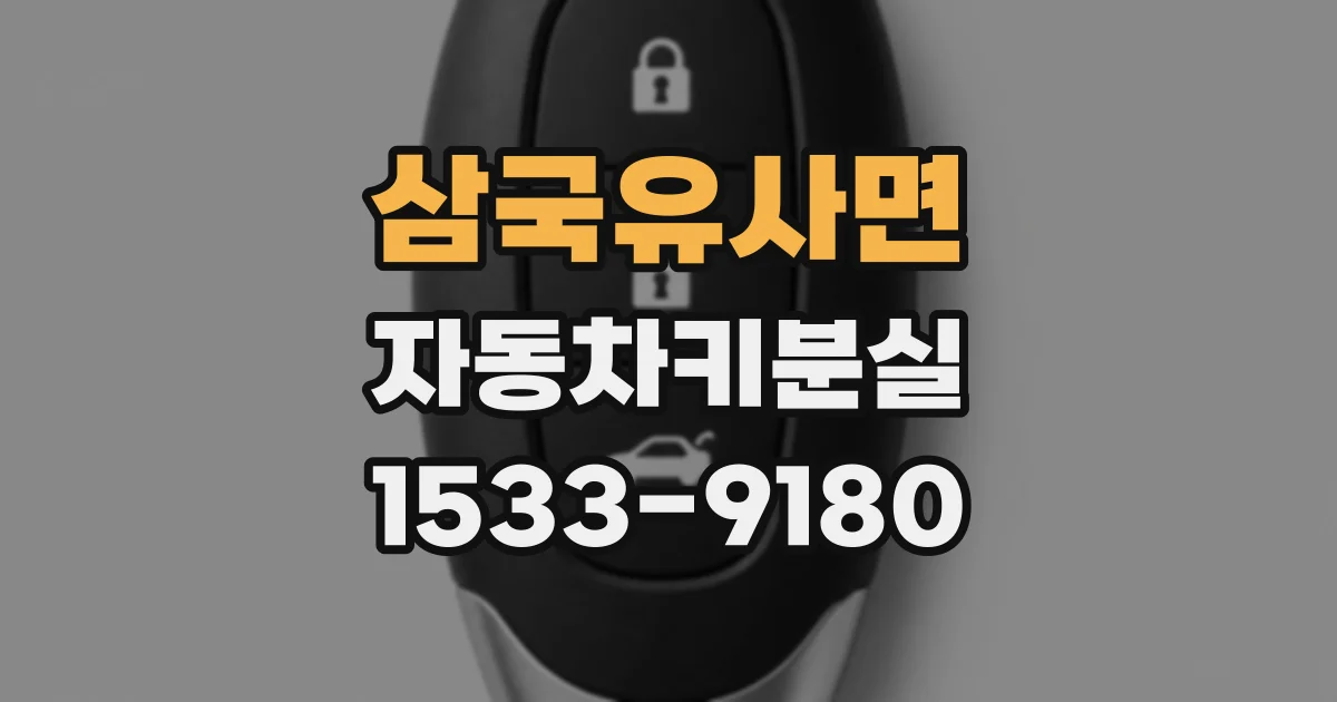 삼국유사면 자동차키분실