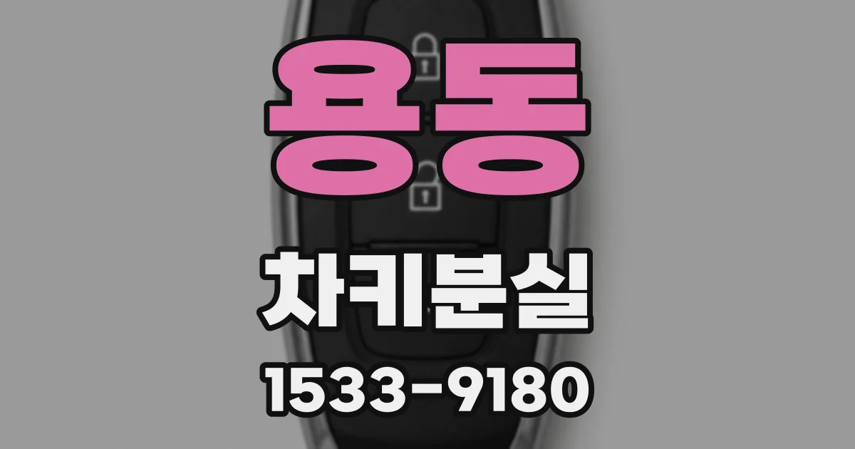 용동 차키분실