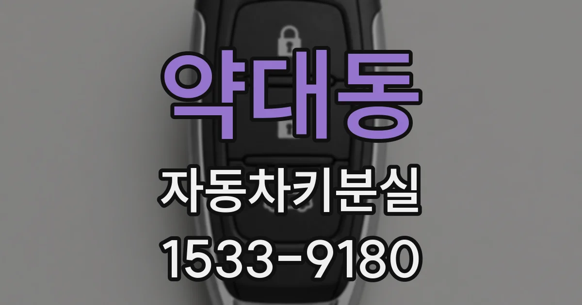 약대동 자동차키분실
