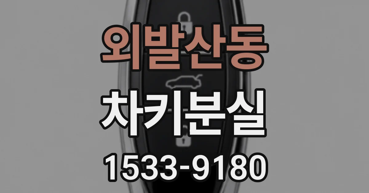 외발산동 차키분실
