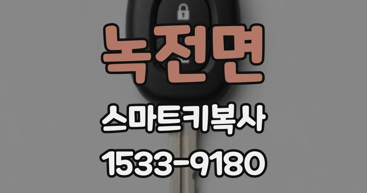 녹전면 스마트키복사