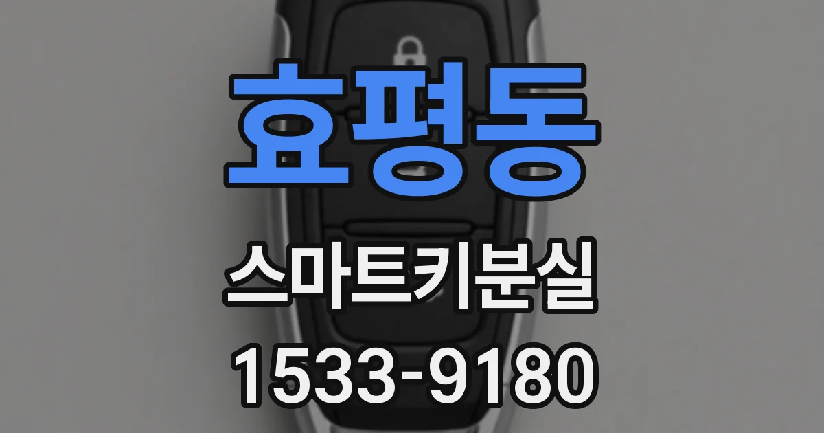 효평동 스마트키분실
