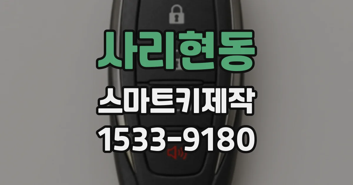 사리현동 스마트키제작