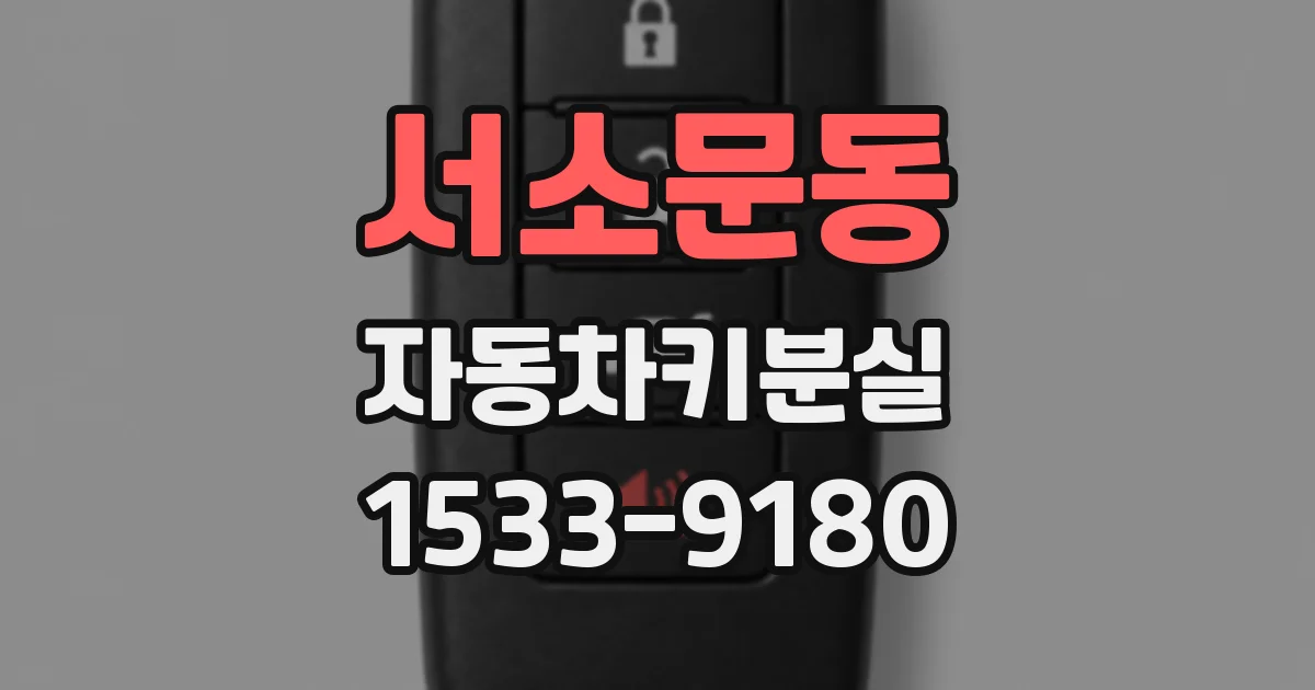 서소문동 자동차키분실