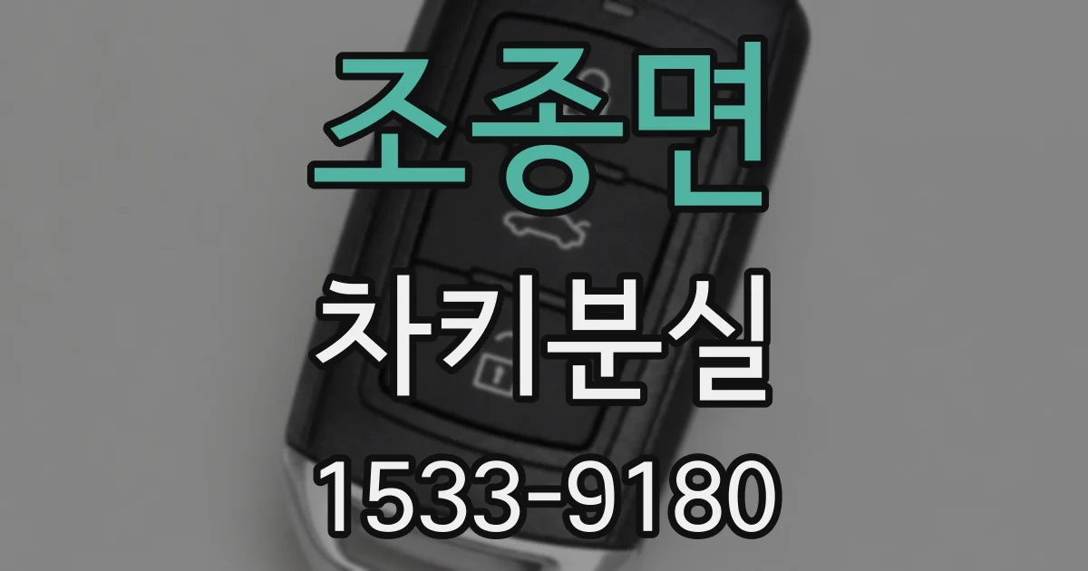 조종면 차키분실