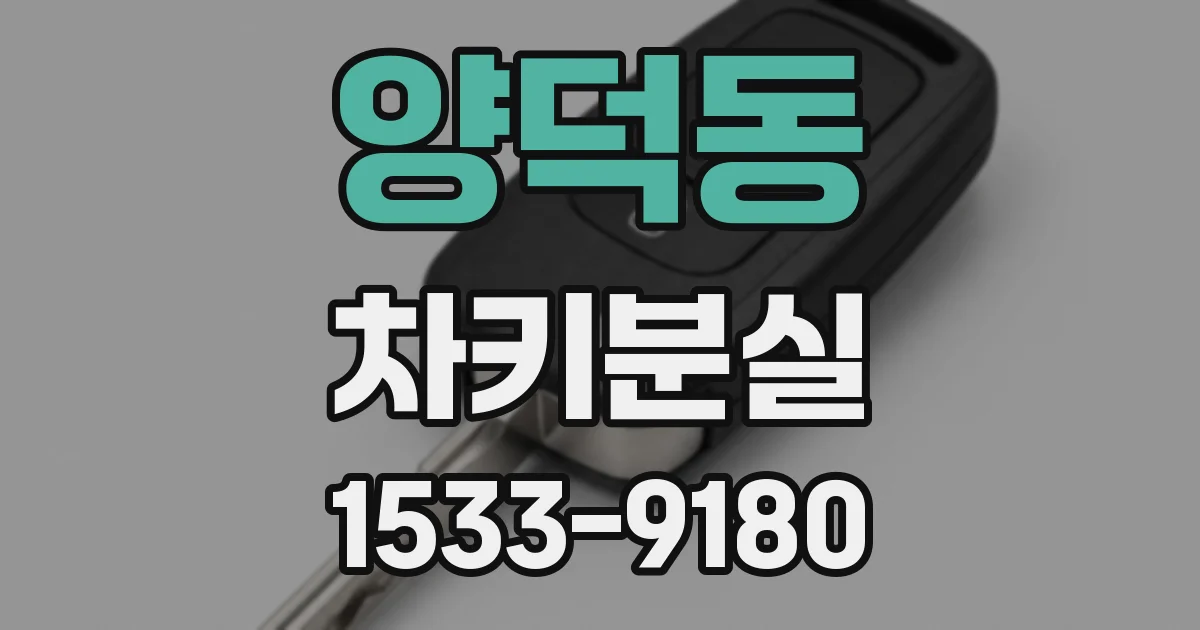 양덕동 차키분실