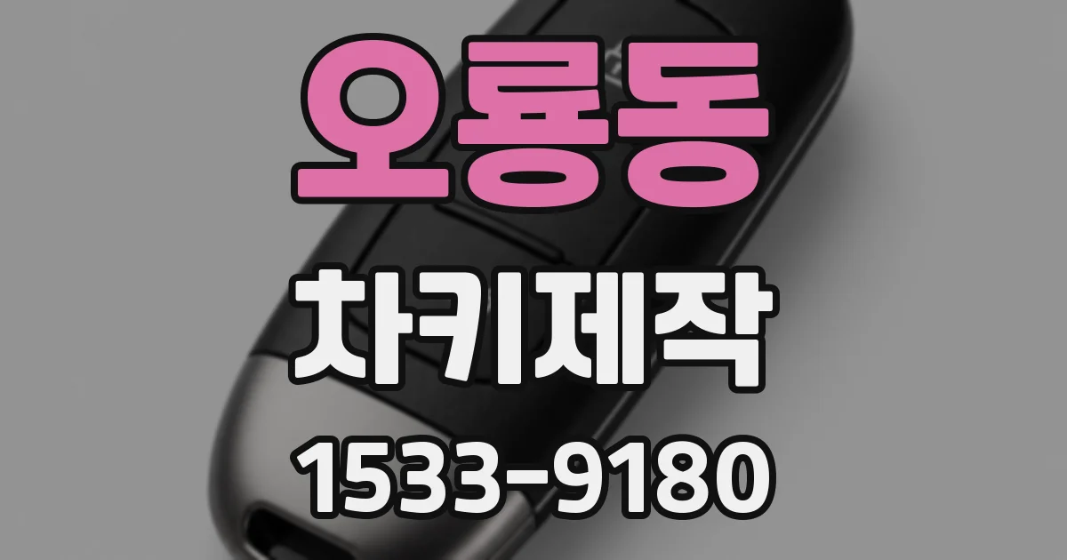 오룡동 차키제작