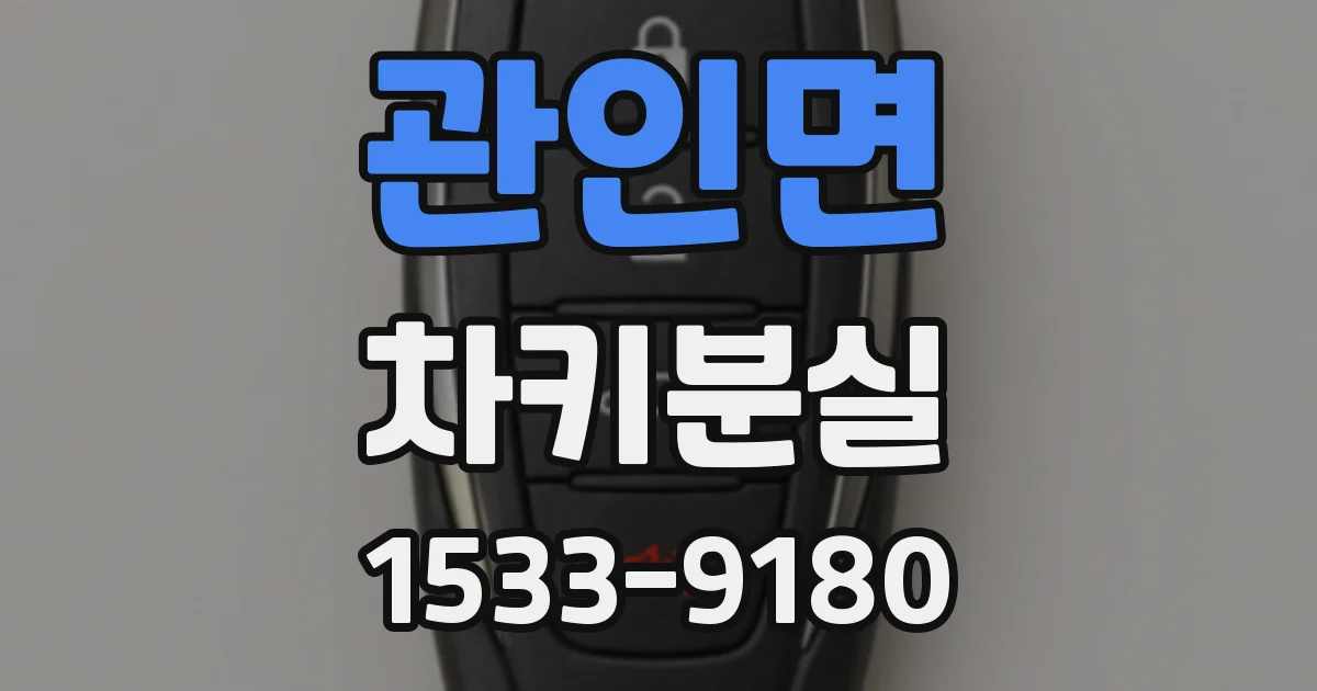 관인면 차키분실