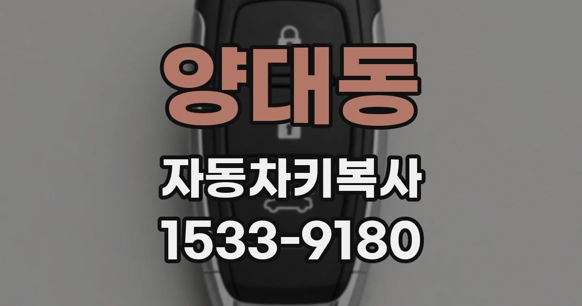 양대동 자동차키복사