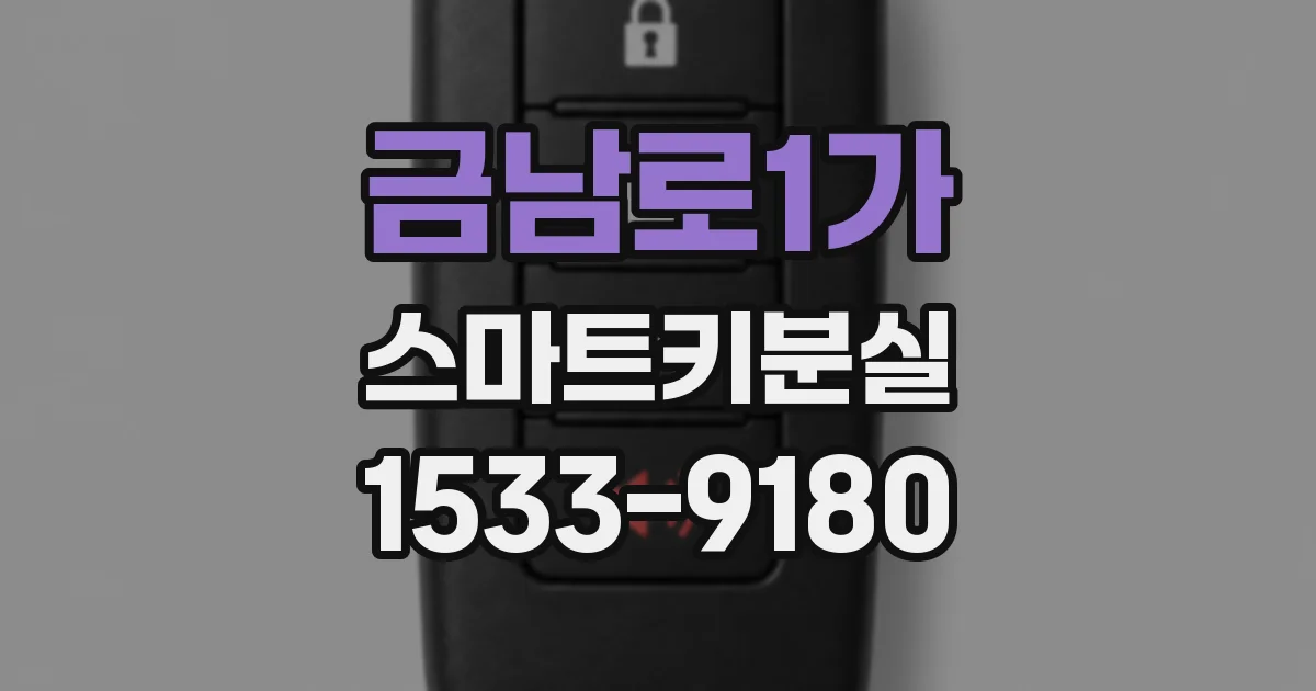 금남로1가 스마트키분실