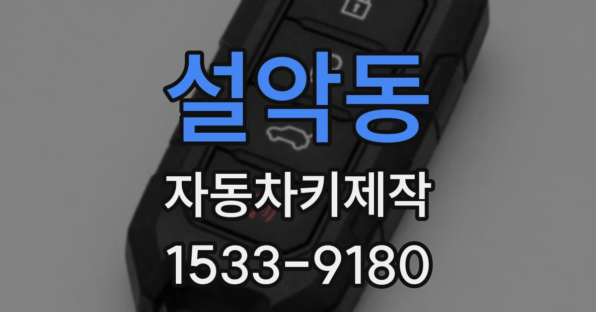 설악동 자동차키제작