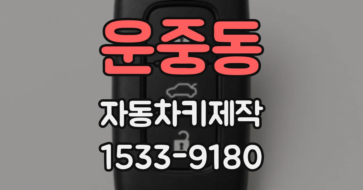 운중동 자동차키제작