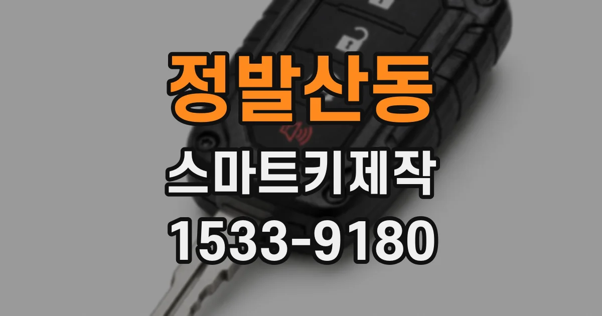 정발산동 스마트키제작