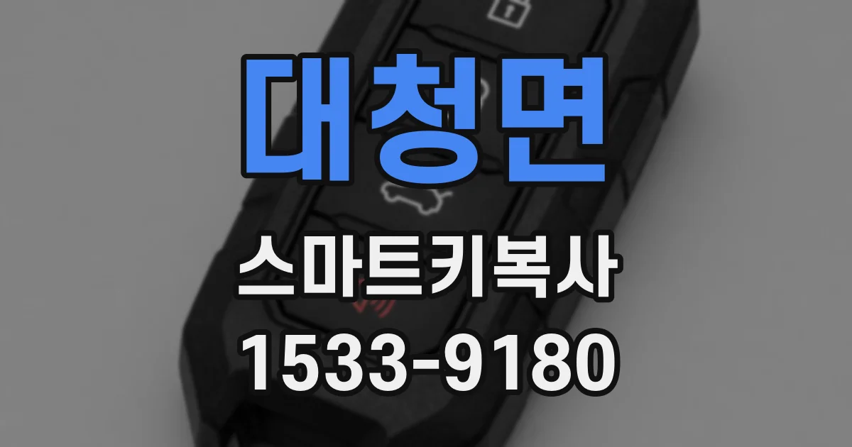 대청면 스마트키복사
