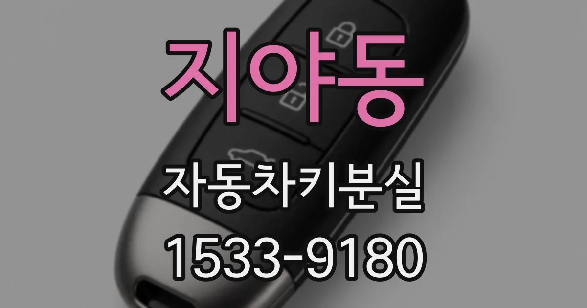 지야동 자동차키분실