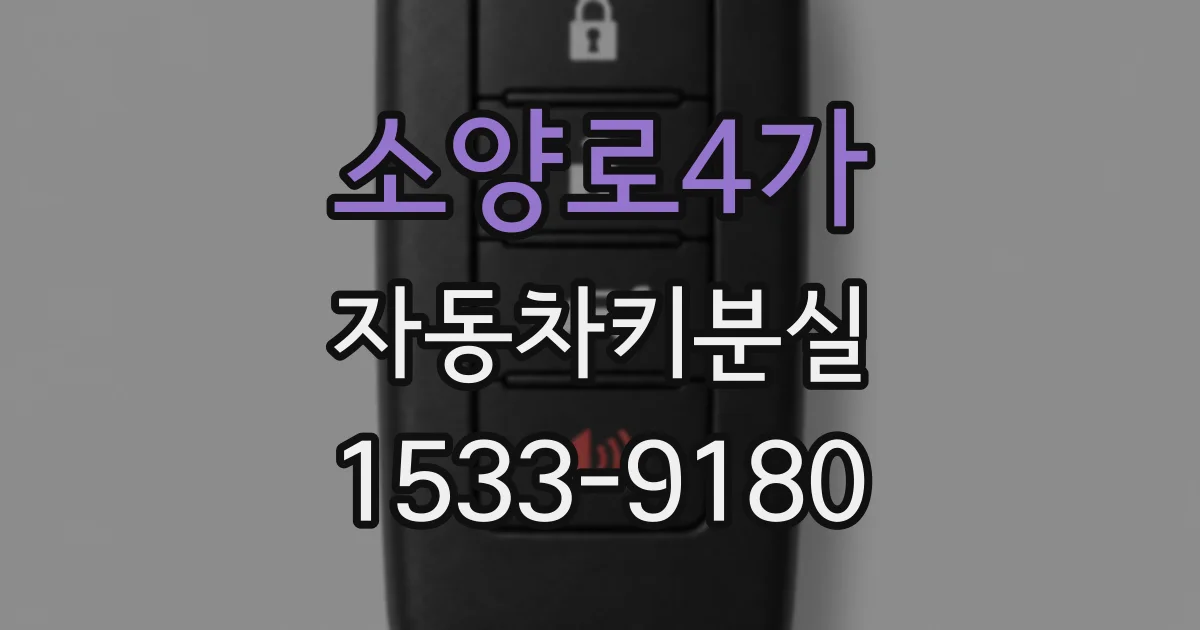 소양로4가 자동차키분실