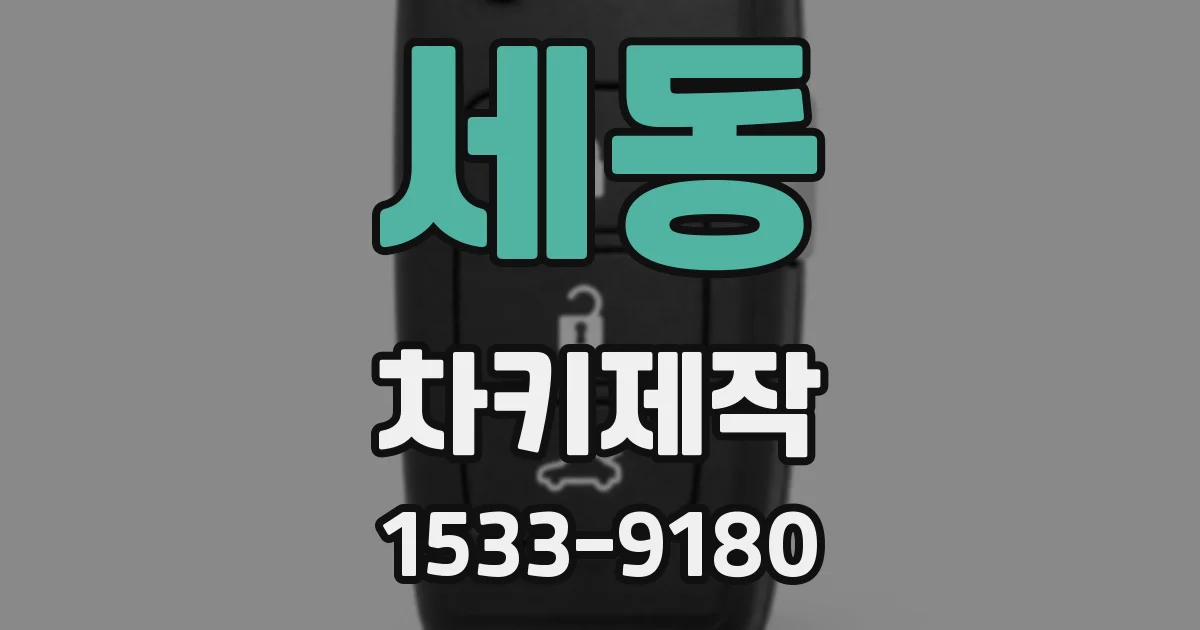 세동 차키제작