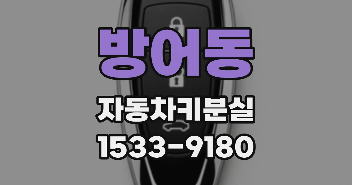방어동 자동차키분실