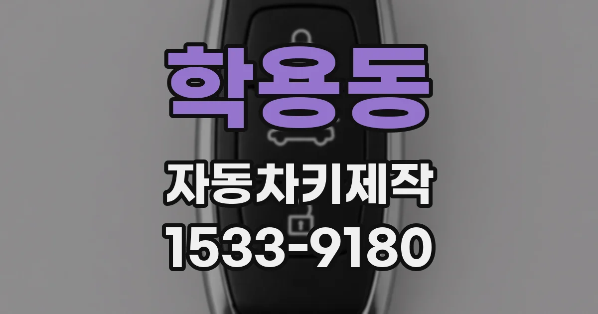 학용동 자동차키제작
