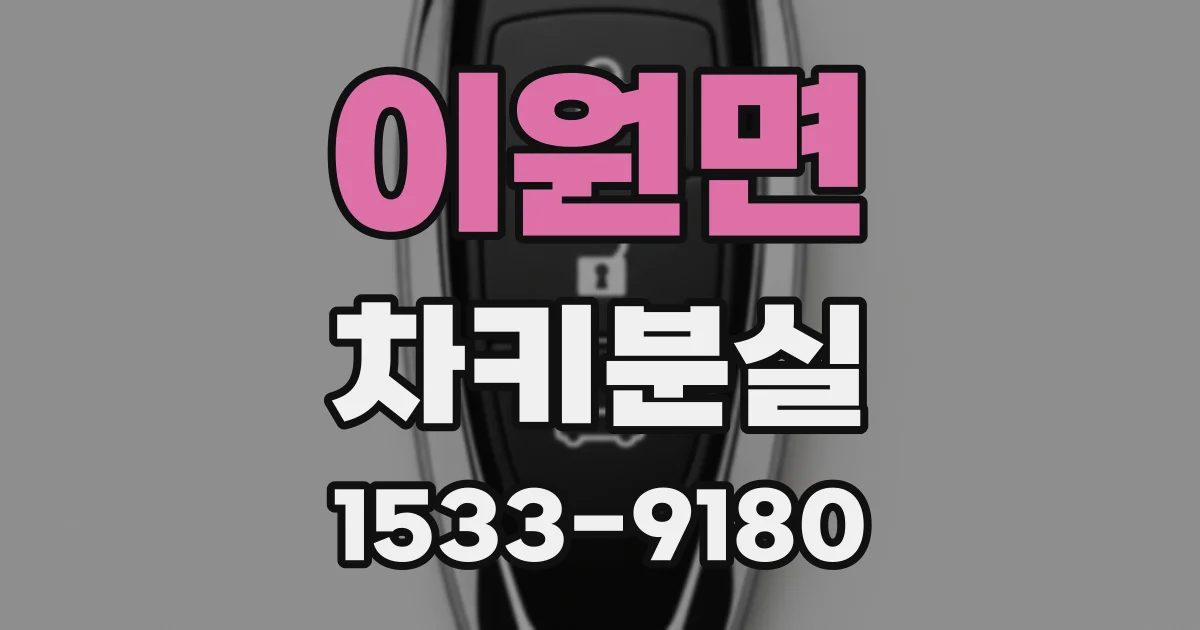 이원면 차키분실