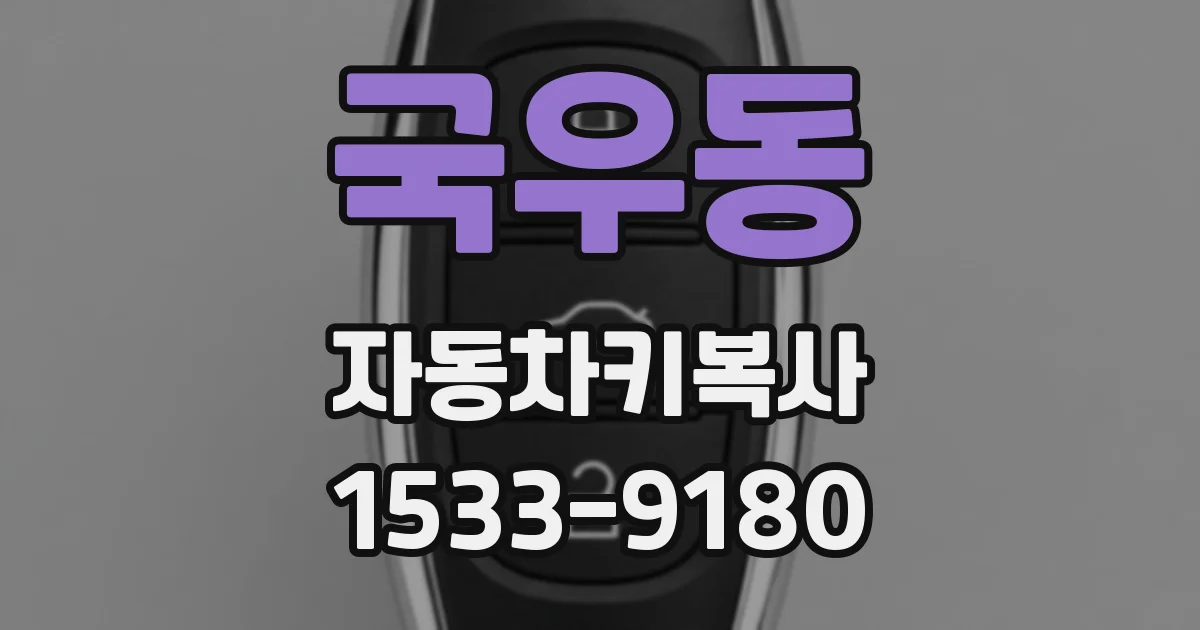 국우동 자동차키복사