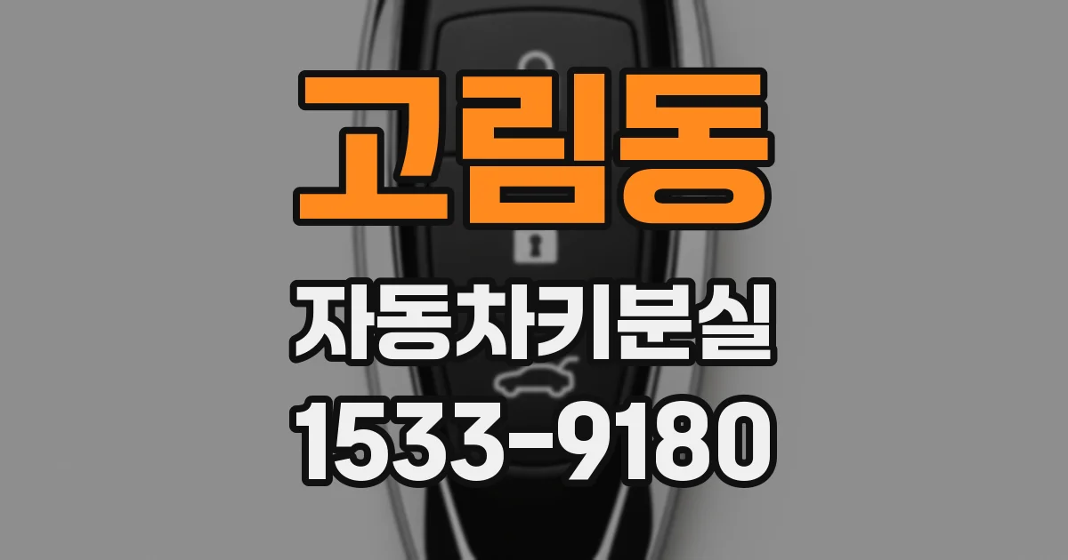 고림동 자동차키분실