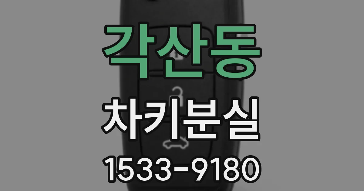 각산동 차키분실