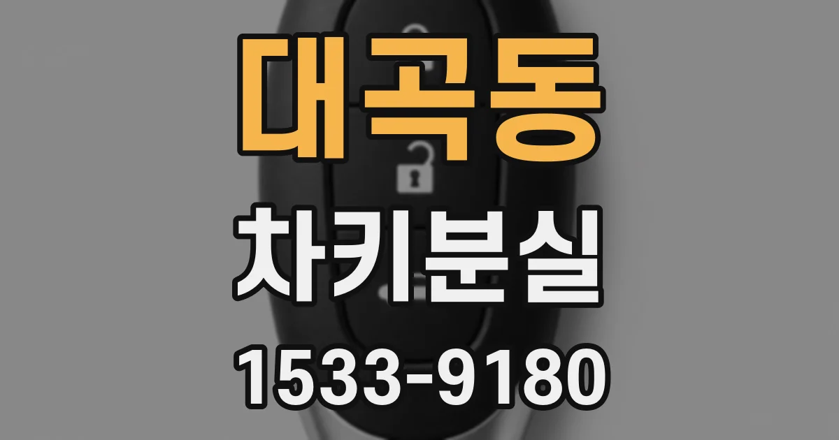 대곡동 차키분실