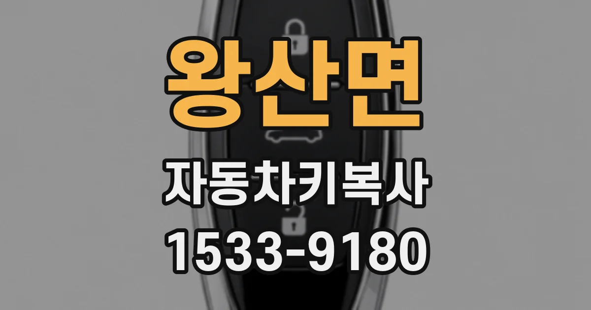 왕산면 자동차키복사