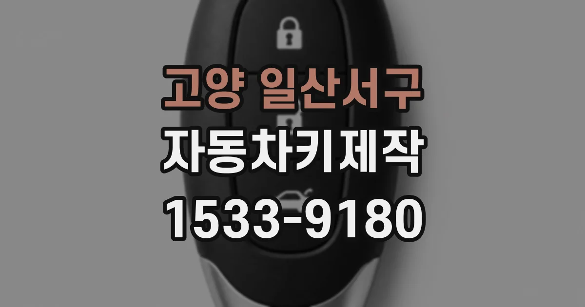 고양 일산서구 자동차키제작