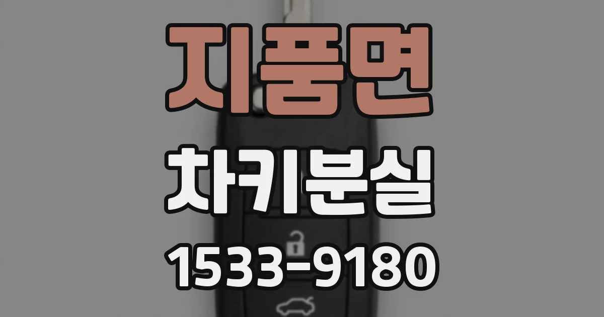 지품면 차키분실