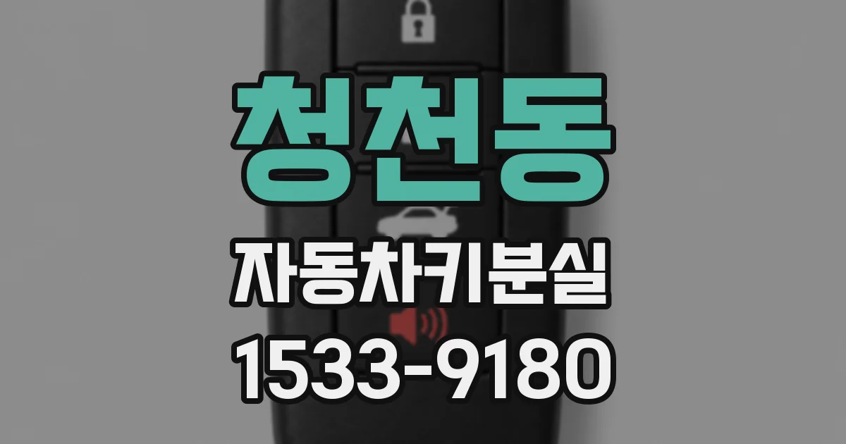 청천동 자동차키분실