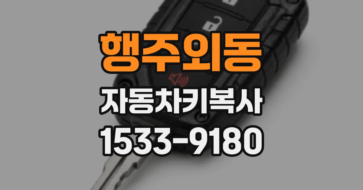 행주외동 자동차키복사