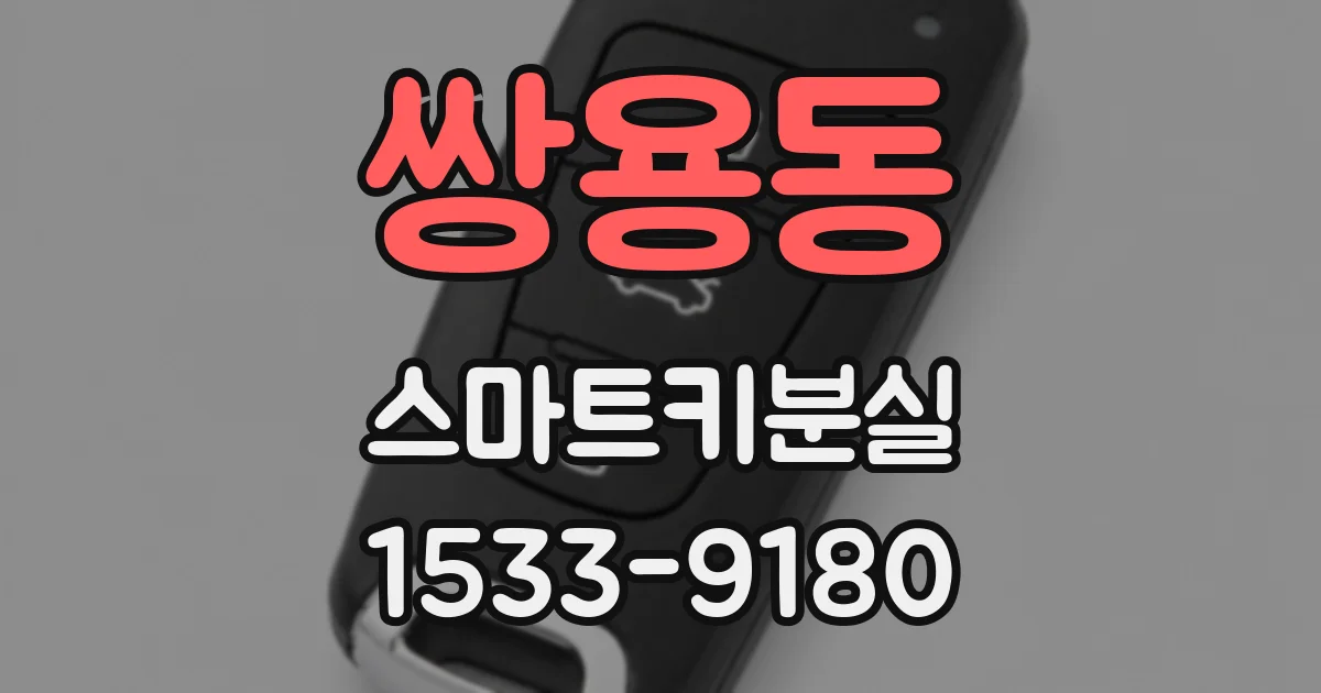 쌍용동 스마트키분실