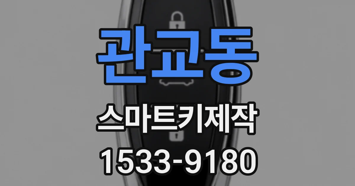 관교동 스마트키제작