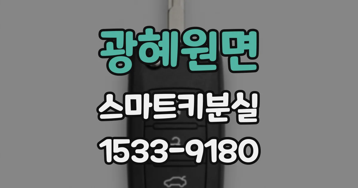 광혜원면 스마트키분실