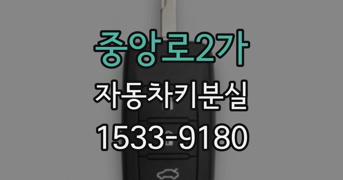중앙로2가 자동차키분실