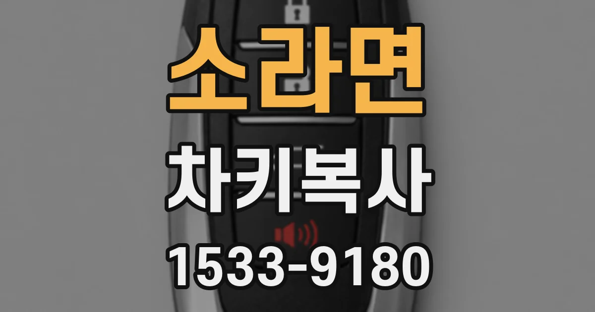소라면 차키복사