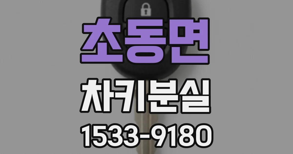 초동면 차키분실