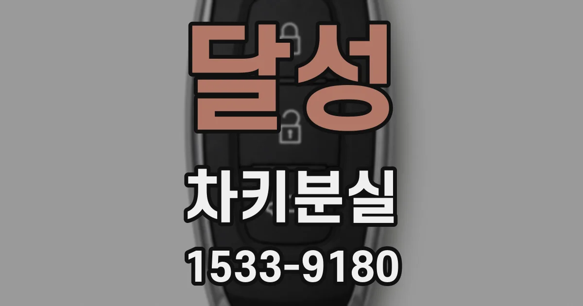 달성 차키분실