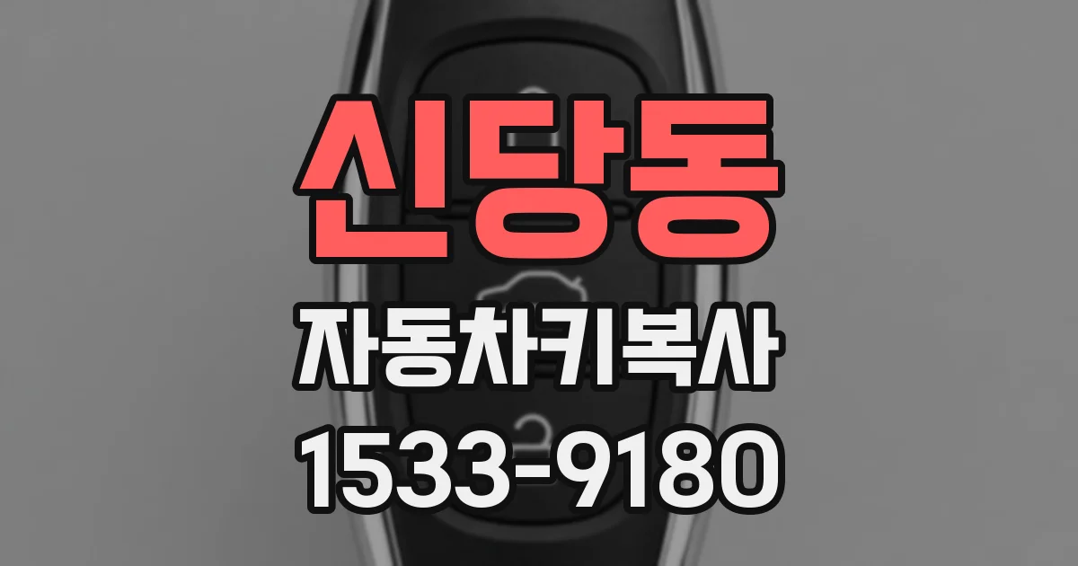 신당동 자동차키복사