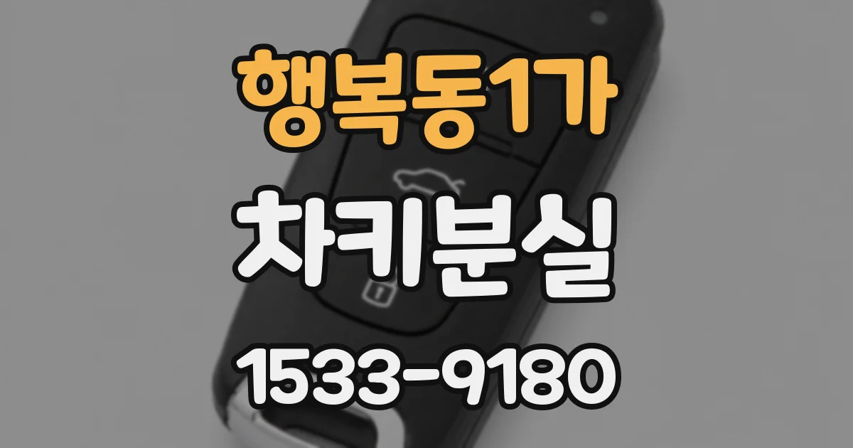 행복동1가 차키분실