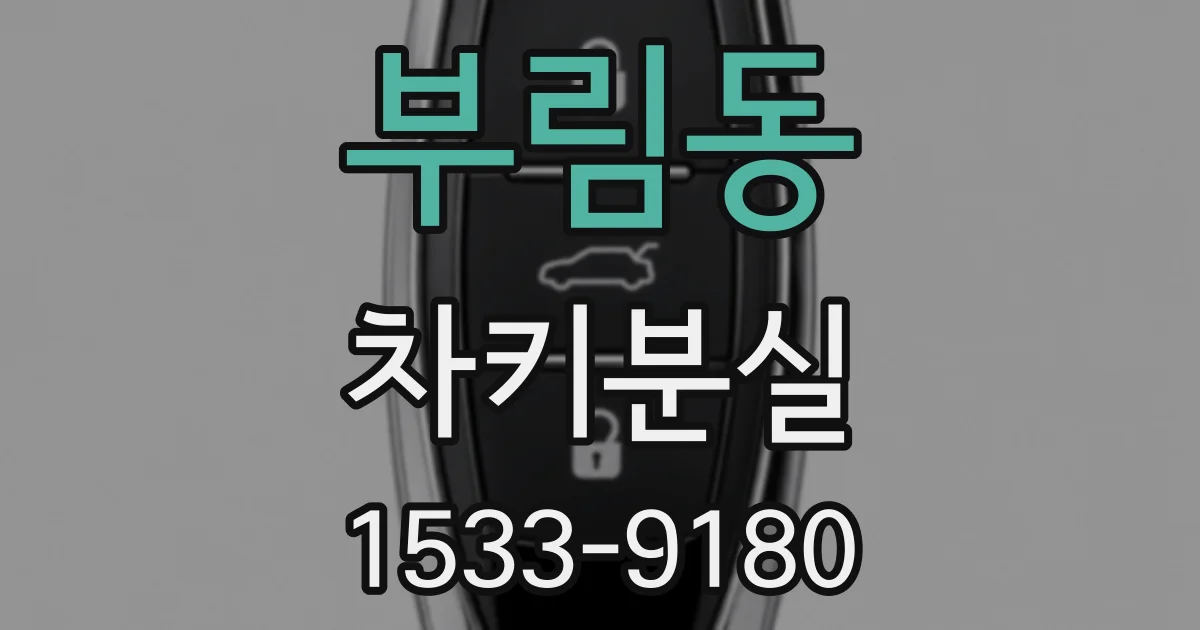 부림동 차키분실