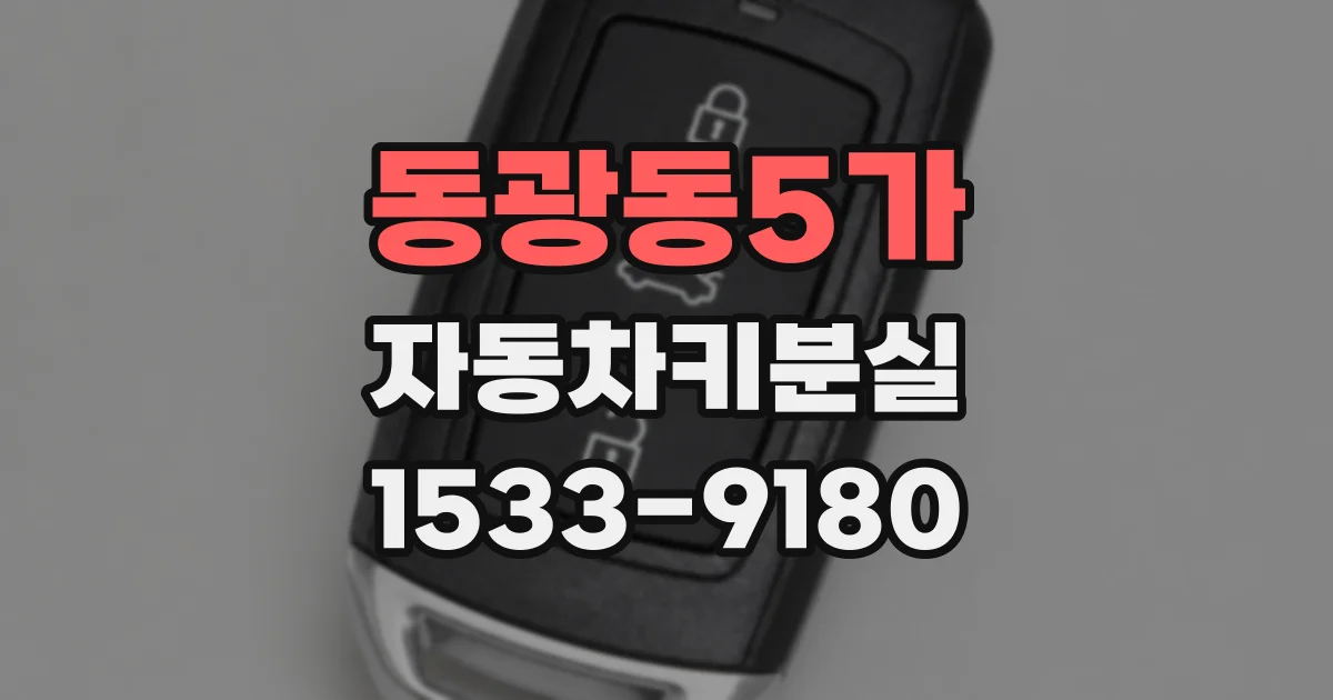 동광동5가 자동차키분실