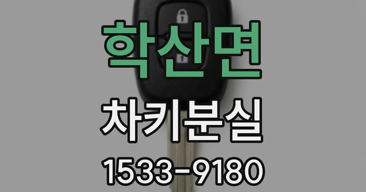 학산면 차키분실