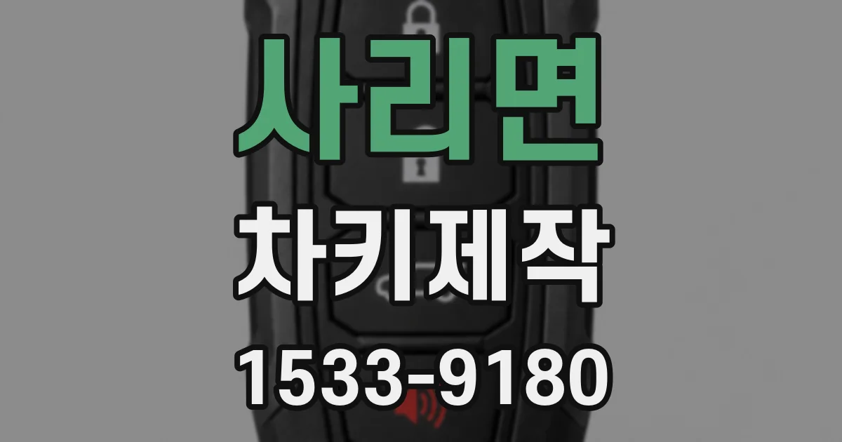 사리면 차키제작