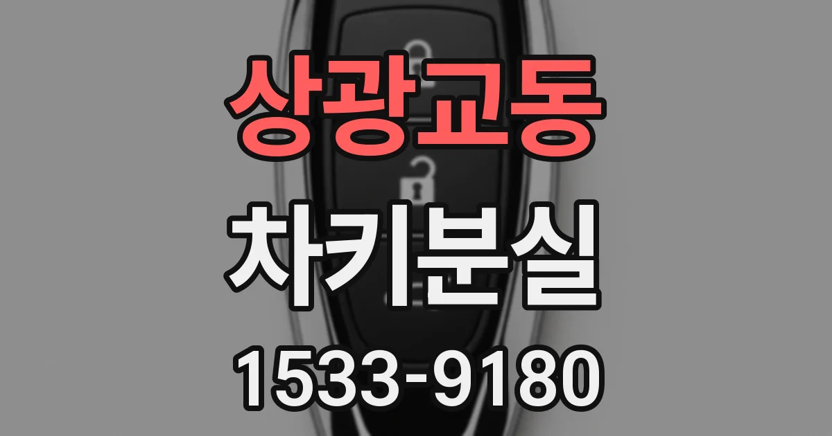상광교동 차키분실