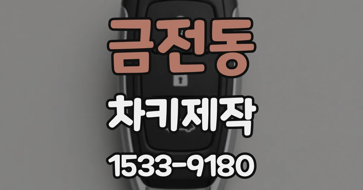 금전동 차키제작